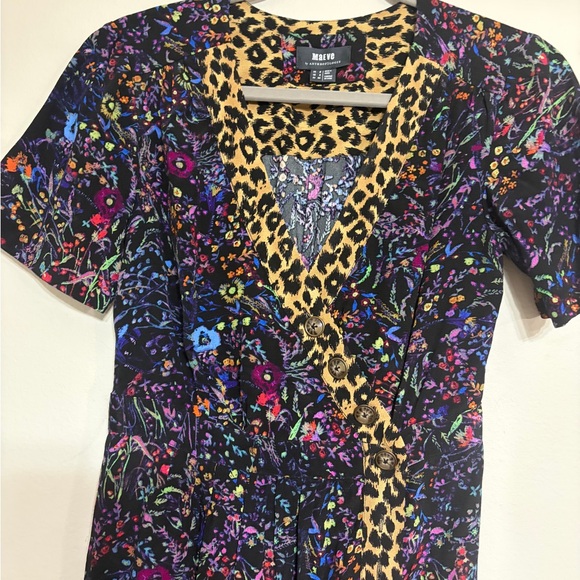 Anthropologie Multicolor Midi Dress with Leopard Accents - Picture 6 of 10